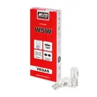 Лампа AVS Vegas 12V. W5W(W2,1x9,5d) BOX 10шт.