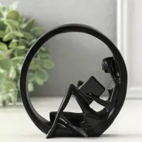 Сувенир полистоун "Девушка читает книгу" чёрный 4х11,3х11,7 см Сувенир полистоун "Девушка читает книгу" чёрный 4х11,3х11,7 см