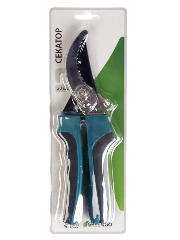Секатор плоскостной, 9 Секатор плоскостной, 9" (23 см), с пластиковыми ручками, Greengo