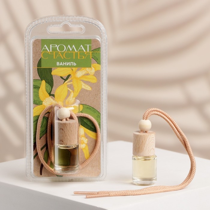 Ароматизатор подвесной «Аромат счастья», аромат: ваниль, 5 мл Ароматизатор подвесной «Аромат счастья», аромат: ваниль, 5 мл