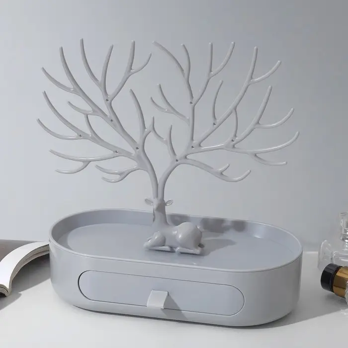 Подставка универсальная &laquo;Олень&raquo;, овальная подставка, 26&times;25 см, серая