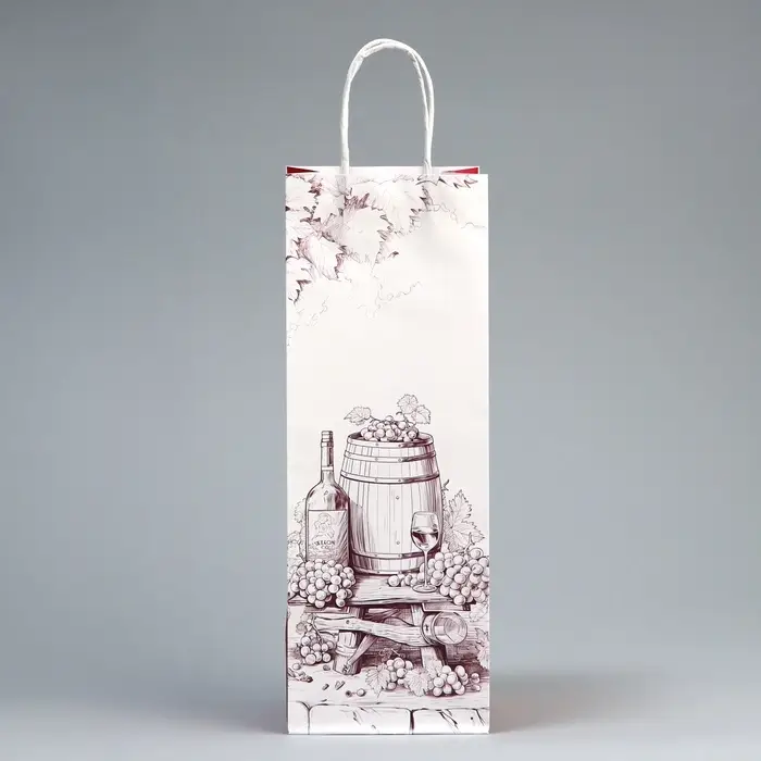 Пакет подарочный под бутылку, упаковка, «Подарок для тебя», белый крафт, 13 х 36 х 10 см Пакет подарочный под бутылку, упаковка, «Подарок для тебя», белый крафт, 13 х 36 х 10 см