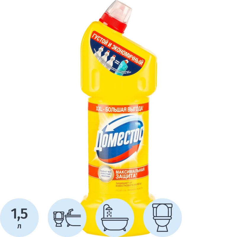 Средство для сантехники универсальное Доместос ЛИМОННАЯ СВЕЖЕСТЬ 1,5 л