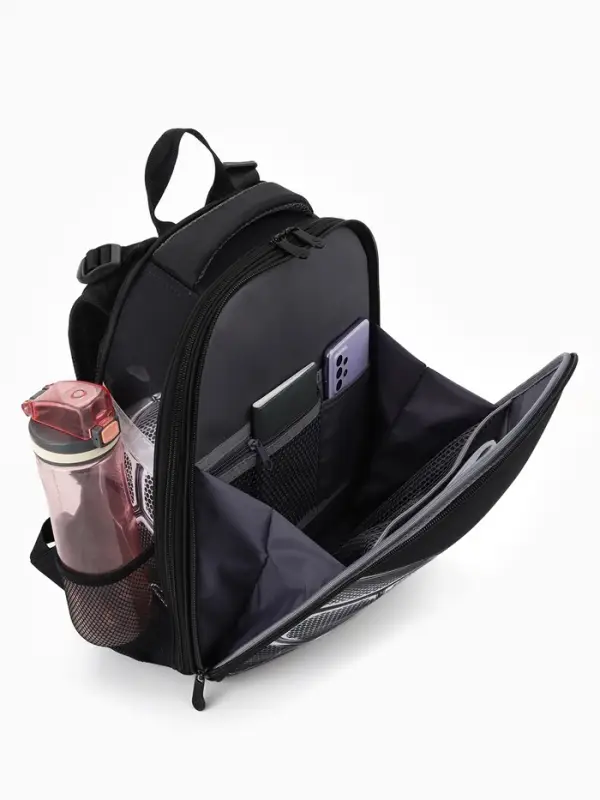 Рюкзак школьный для мальчика &laquo;Мяч&raquo;, Stavia, эргономичная спинка, 30&times;16&times;38 см, чёрный