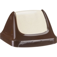 Ведро мусорное пластик 25л прям беж с корич крышк-маят 320х582х280мм_М2463