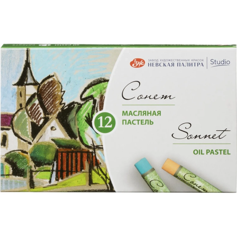 Пастель масляная Сонет 12цв 7041155