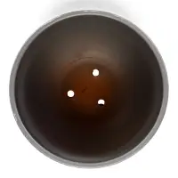 Горшок цветочный с поддоном 3 л, d18/h15,5 см серый керамика, "Перл" (М)