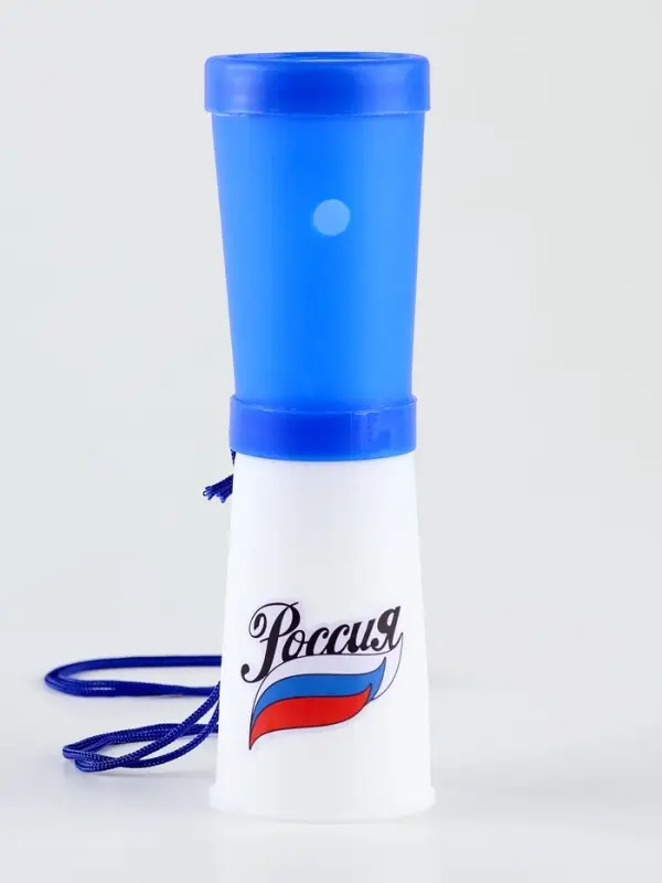 Свисток-гуделка болельщика &laquo;Россия&raquo;, 17 см, МИКС