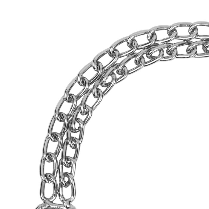 Ошейник - полуудавка металлический двухрядный, 70 см, толщина проволоки 3 мм Ошейник - полуудавка металлический двухрядный, 70 см, толщина проволоки 3 мм