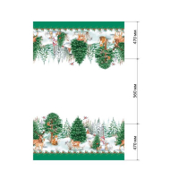 Скатерть «Этель: Новогодний лес», 180 × 148 см с ГМВО, 100 % хлопок, саржа, 190 г/м²