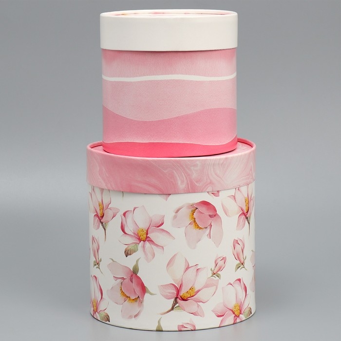 Набор шляпных коробок 2 в 1, упаковка подарочная, «With love», 13 х 13, 16 х 16 см Набор шляпных коробок 2 в 1, упаковка подарочная, «With love», 13 х 13, 16 х 16 см