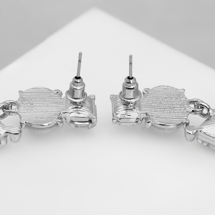 Серьги с жемчугом «Бусина» графиня, цвет белый в серебре Серьги с жемчугом «Бусина» графиня, цвет белый в серебре