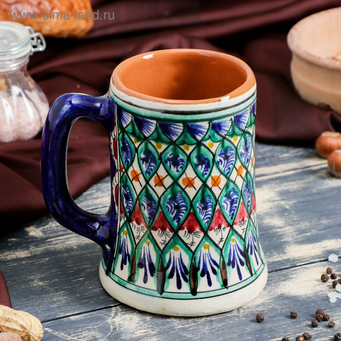 Кружка Риштанская Керамика Кружка Риштанская Керамика "Узор", 500 мл, синий