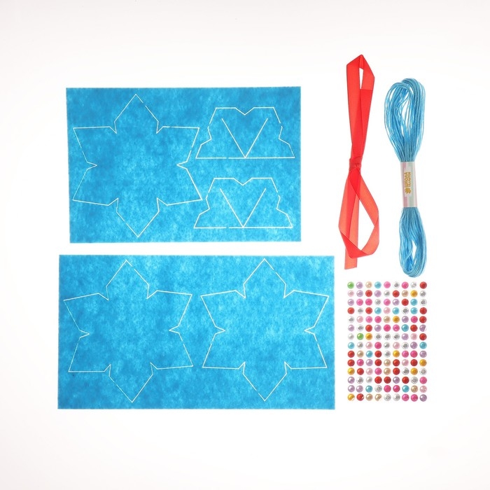 Фигурка из фетра на новый год своими руками «Снежинка», новогодний набор для творчества Фигурка из фетра на новый год своими руками «Снежинка», новогодний набор для творчества