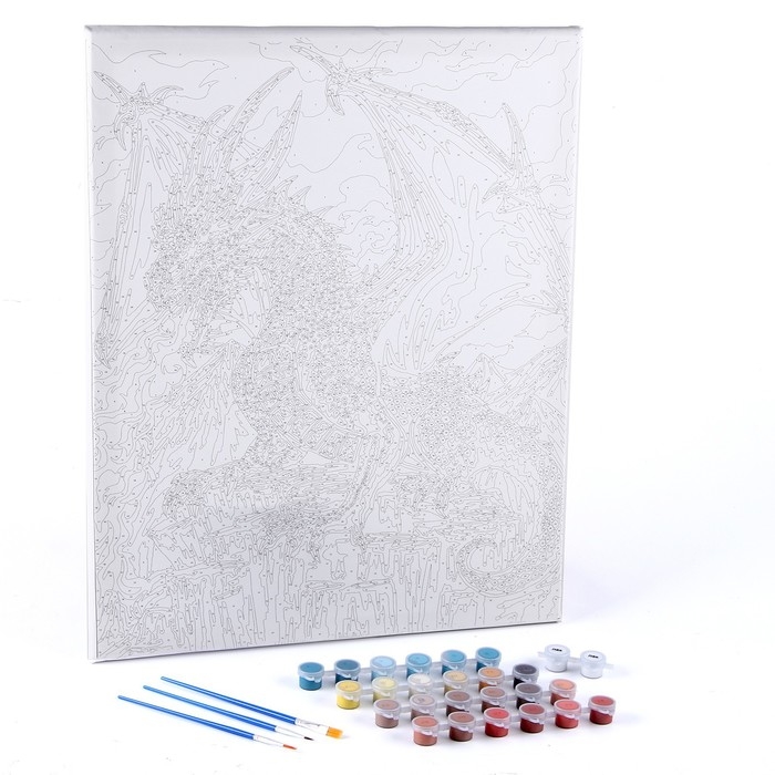 Картина по номерам на холсте с подрамником &laquo;Властный дракон&raquo;, 40 х 50 см