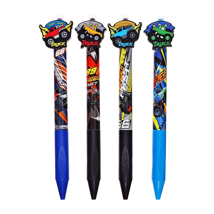 Ручка гелевая СТИРАЕМЫЕ ЧЕРНИЛА, стержень синий, 0.5 мм, автомат, корпус Машина МИКС Ручка гелевая СТИРАЕМЫЕ ЧЕРНИЛА, стержень синий, 0.5 мм, автомат, корпус Машина МИКС