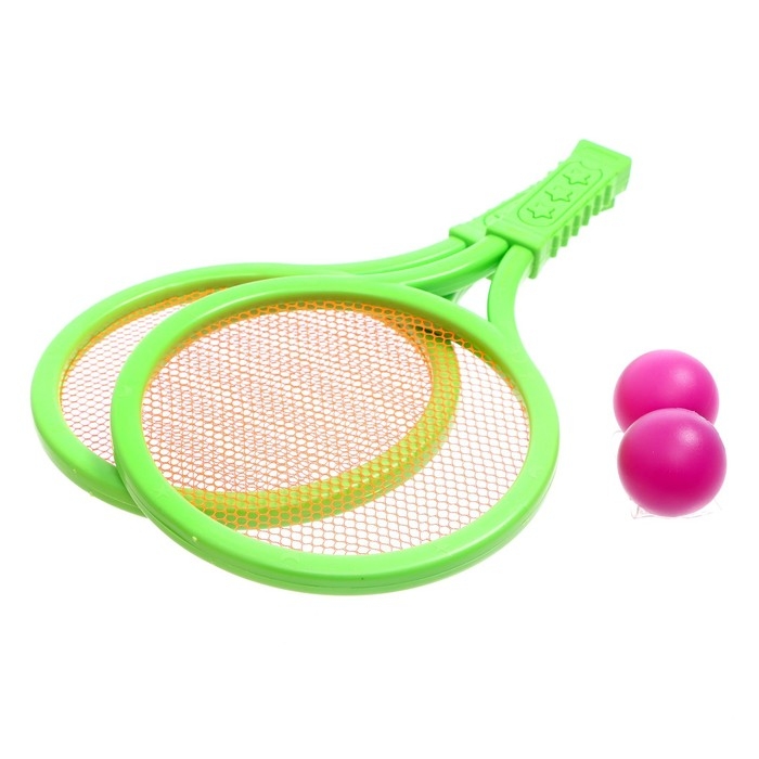 Набор ракеток: 2 ракетки, 2 мяча, МИКС Набор ракеток: 2 ракетки, 2 мяча, МИКС