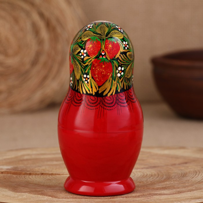 Матрёшка 5-ти кукольная  Матрёшка 5-ти кукольная "Татьяна", хохлома, 14-15 см