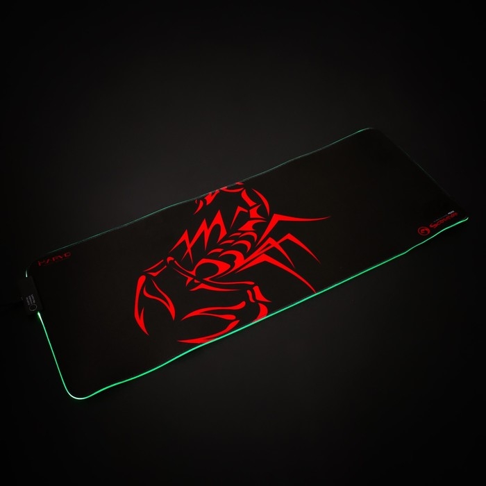 Коврик для мыши MARVO MG010, игровой, 800x305x4 мм, подсветка, чёрный Коврик для мыши MARVO MG010, игровой, 800x305x4 мм, подсветка, чёрный