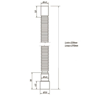 Труба гофрированная ORIO АС-1001, d=40 х 40/50 мм, L=220-370 мм