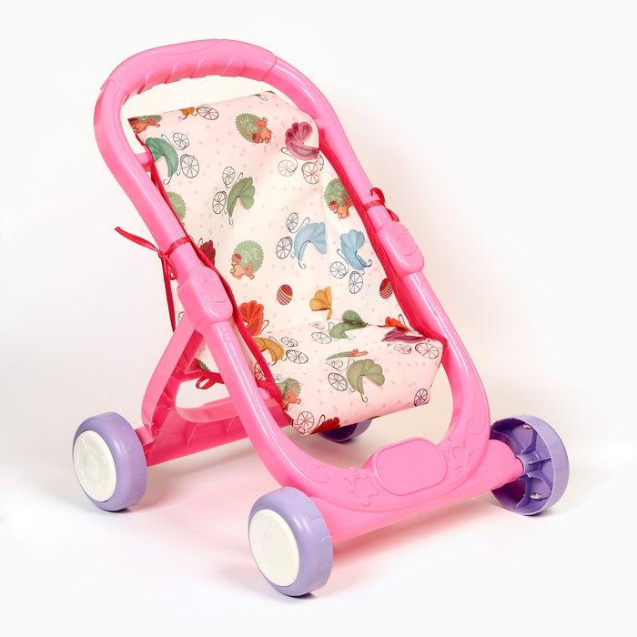 Игрушка детская Игрушка детская "Коляска для кукол", складная пластиковая, 40 х 65 см, МИКС