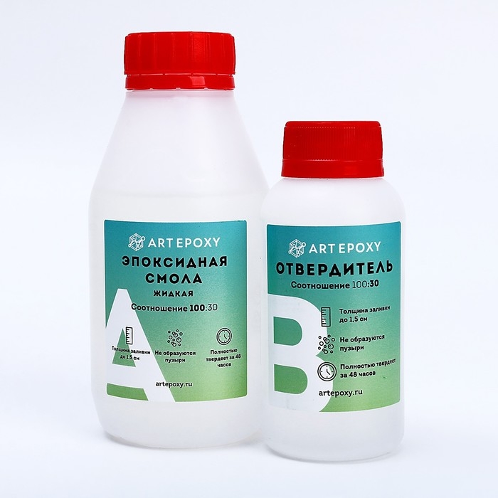 Эпоксидная смола для творчества ArtEpoxy Жидкая, 300 г Эпоксидная смола для творчества ArtEpoxy Жидкая, 300 г