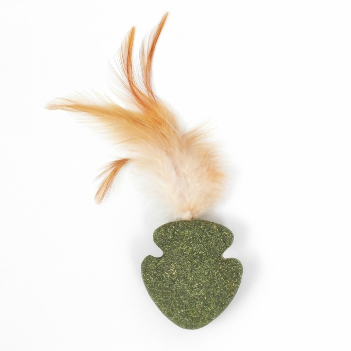 Игрушка для кошек из прессованной кошачьей мяты  Игрушка для кошек из прессованной кошачьей мяты "Стрела", 4,5 см