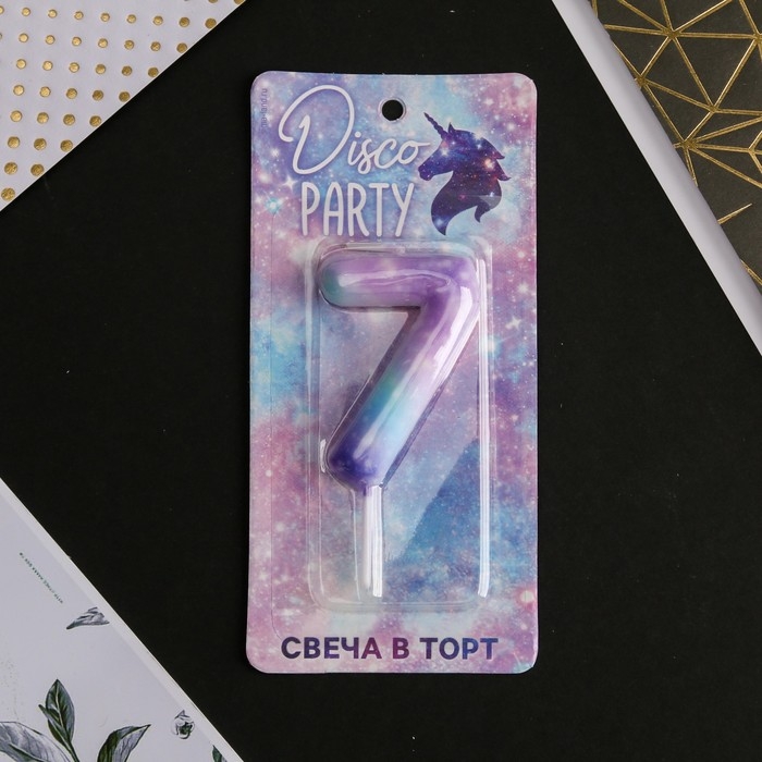 Свеча для торта, цифра «7», 5,5 х 8 см. Свеча для торта, цифра «7», 5,5 х 8 см.