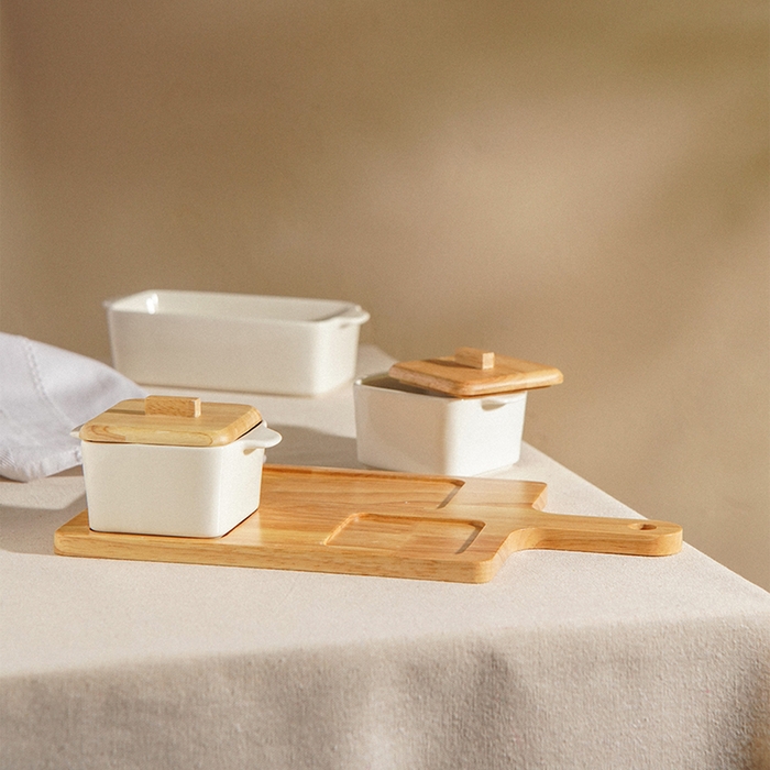 Набор для подачи блюд фарфорвый SL Home «Тренто» на подставке, 4 предмета: 3 ёмкости 500/250 мл, подставка Набор для подачи блюд фарфорвый SL Home «Тренто» на подставке, 4 предмета: 3 ёмкости 500/250 мл, подставка