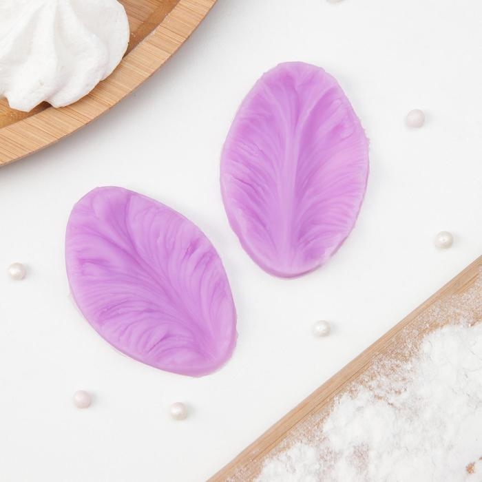 Молд «Лист тропических растений», силикон, 2 шт, 6,5×4×2,3 см, цвет МИКС Молд «Лист тропических растений», силикон, 2 шт, 6,5×4×2,3 см, цвет МИКС