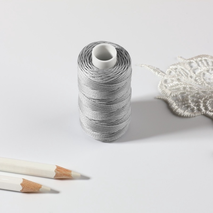 Нитки вощёные, плоские, 210D/16, 1 мм, 50 ± 2 м, цвет серый Нитки вощёные, плоские, 210D/16, 1 мм, 50 ± 2 м, цвет серый