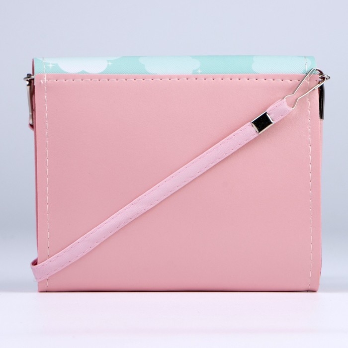 Сумка детская для девочки Сумка детская для девочки "Фея", на клапане, цвет розовый/голубой