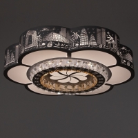 Люстра с ПДУ "Гранде" LED 160Вт 3000-6000К белый 50х50х9 см BayerLux