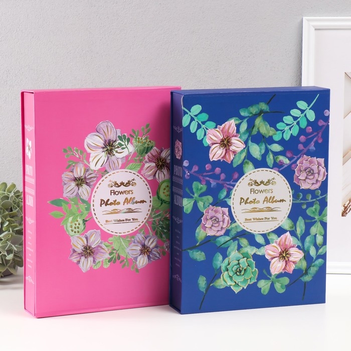 Фотоальбом на 200 фото 15х21 Фотоальбом на 200 фото 15х21 "Букет с лотосами" МИКС 33х23,5х5,5 см