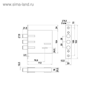 Замок врезной "Эльбор" 1.04.02.5.5 (074 В) Кремень, 5 ключей