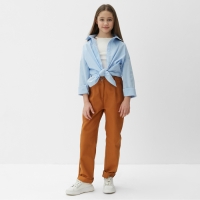 Джинсы для девочки MINAKU: Casual collection KIDS, цвет рыжий, рост 134 см