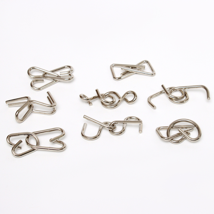 Головоломка металлическая «Деньги мира», набор 8 шт.