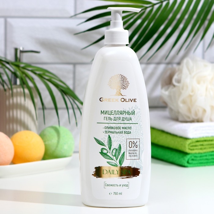 Гель для душа мицеллярный Vilsen с оливковым маслом и термальной водой, 750 мл Гель для душа мицеллярный Vilsen с оливковым маслом и термальной водой, 750 мл