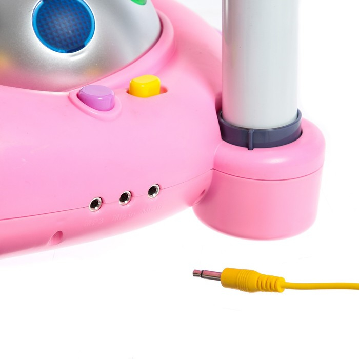 Микрофон на стойке «Волшебство», с диско-шаром, аудио-кабелем, MP3