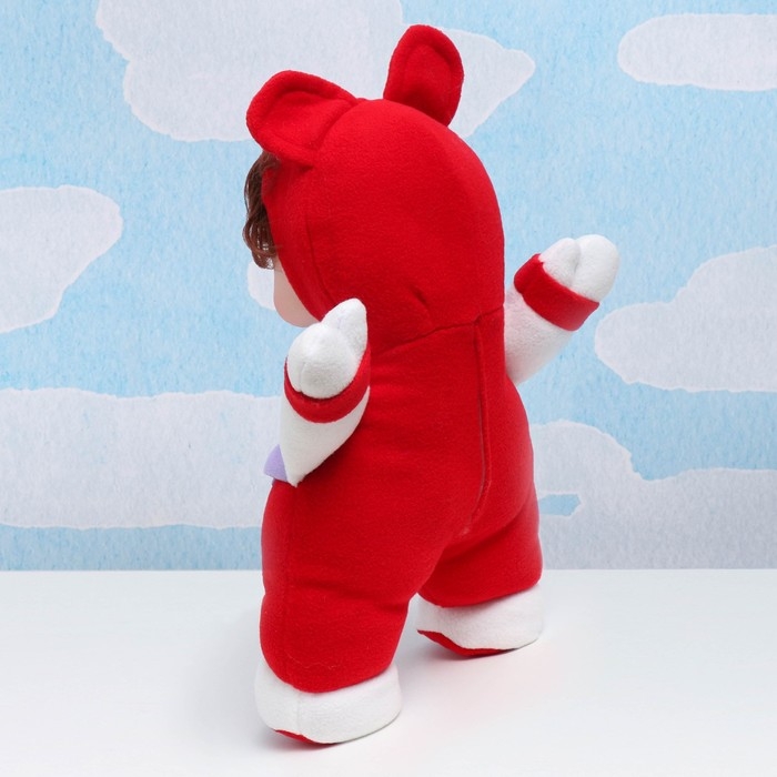 Кукла мягкая  Кукла мягкая "Маша в костюме с ушами" для девочек, резина, текстиль, 40 см, микс