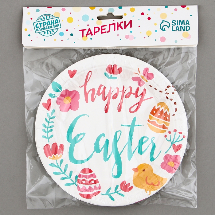 Тарелки бумажные «Пасха», 6 шт Тарелки бумажные «Пасха», 6 шт