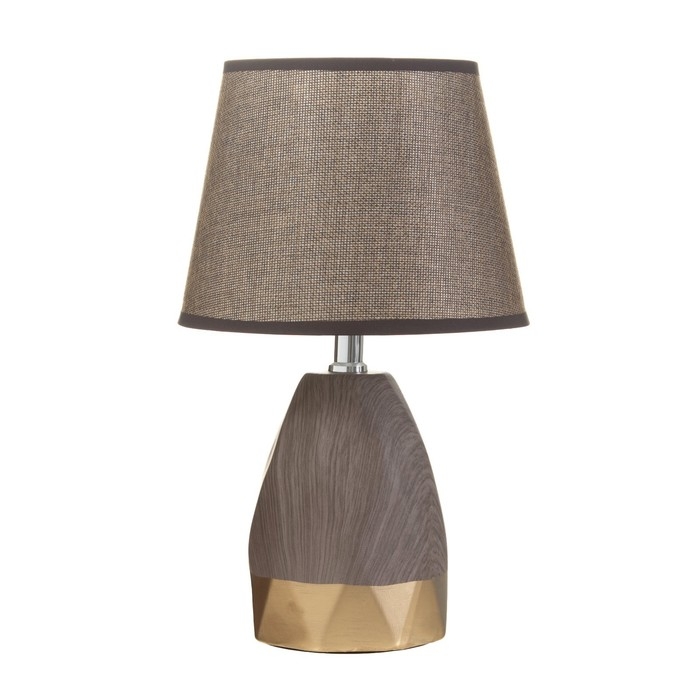 Настольная лампа Настольная лампа "Амандин" E14 40Вт коричневый-золото 23х23х35 см RISALUX