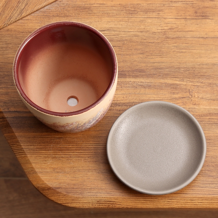 Горшок цветочный Живопись бежевый крокус №1, 0,7 л, d - 11,7 см Горшок цветочный Живопись бежевый крокус №1, 0,7 л, d - 11,7 см