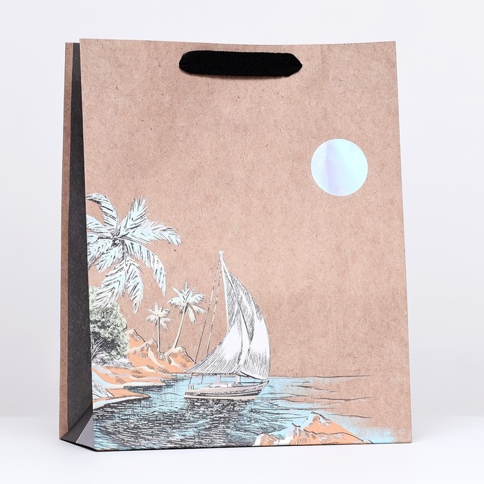 Пакет крафт Пакет крафт "Морской пейзаж" 26 х 32 х 12 см