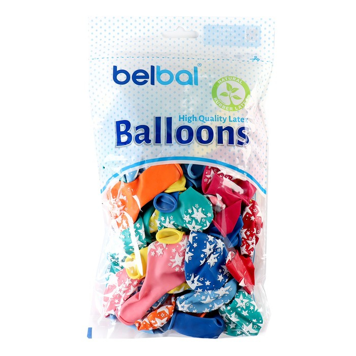 Шар латексный 12 Шар латексный 12" «Большие звёзды», пастель, набор 50 шт., цвета МИКС