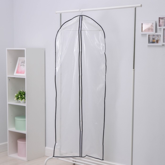 Чехол для одежды Доляна, 60×160 см, PEVA, прозрачный Чехол для одежды Доляна, 60×160 см, PEVA, прозрачный