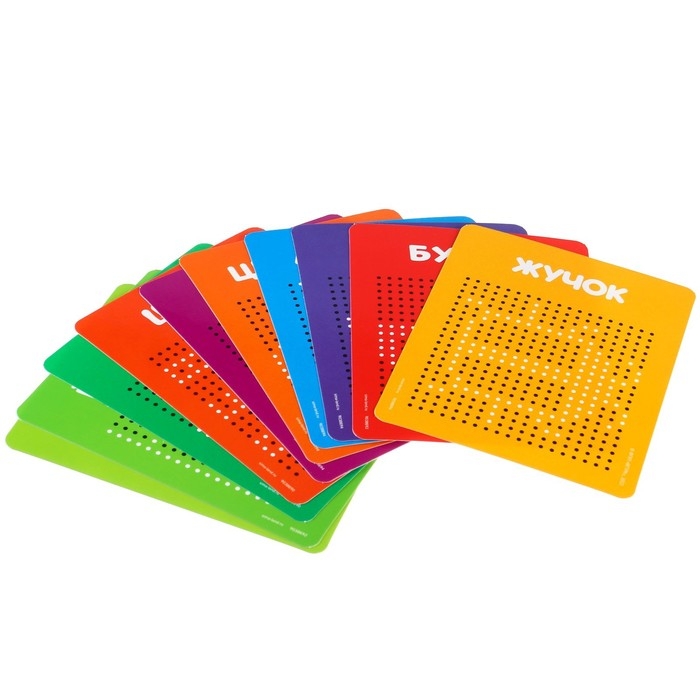 Планшет обучающий «Магнитное рисование: Ми-ми-мишки», 380 отверстий, цвет зелёный