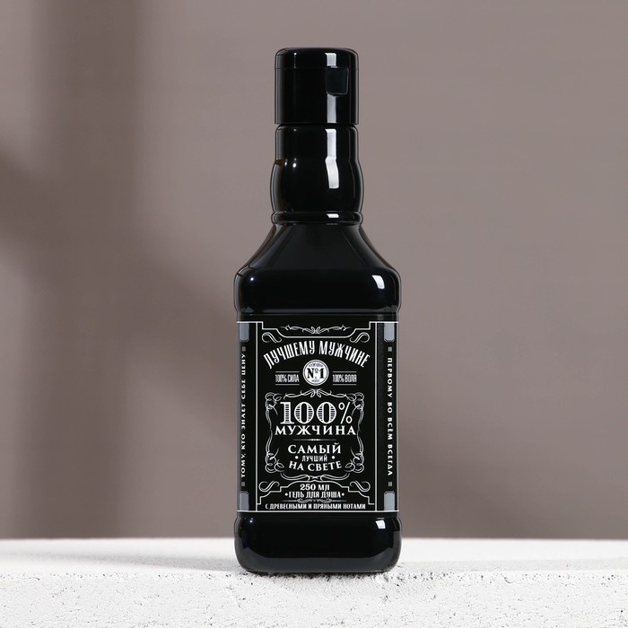 Гель для душа во флаконе виски «Лучшему мужчине», 250 мл, аромат древесный с пряными нотами, Новый Год Гель для душа во флаконе виски «Лучшему мужчине», 250 мл, аромат древесный с пряными нотами, Новый Год