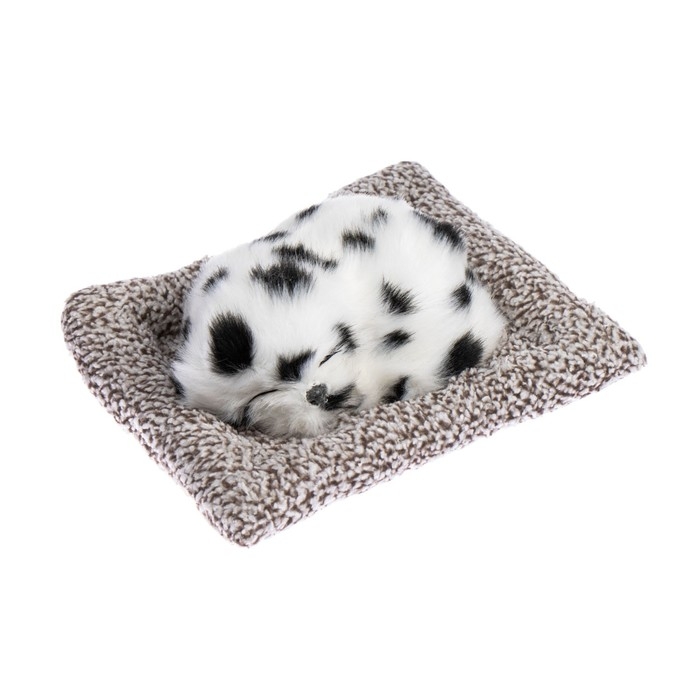 Игрушка на панель авто, собака на подушке, бело-черный окрас Игрушка на панель авто, собака на подушке, бело-черный окрас