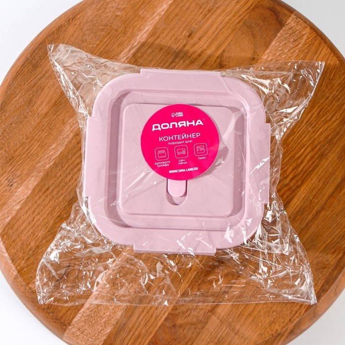 Контейнер из жаропрочного стекла с крышкой Cook and Freeze, 300 мл, 12&times;6 см, цвет МИКС